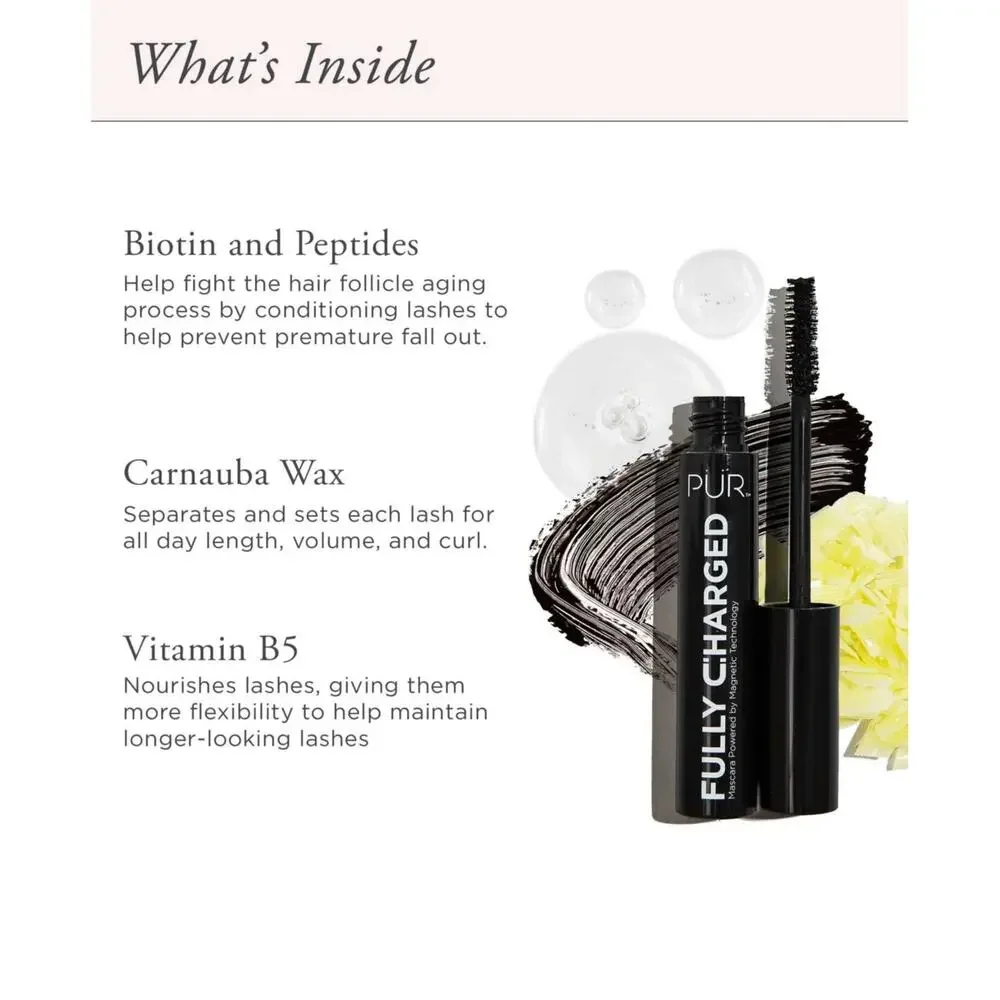 PUR Fully Charged Mascara ⚡ Full Size | NIB | Magnetic Volume Technology